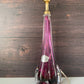 Large Val St Lambert Purple Crystal Glass Table Lamp 1960s 1970s