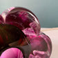 Large Val St Lambert Purple Crystal Glass Table Lamp 1960s 1970s