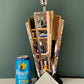 Vintage Art Deco Style Mirror Glass Table Lamp 1980s