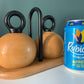 Bodum Nissen Danish Ball Boy Salt Pepper Mills & Stand Set Wood Quistgaard Era