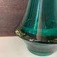 Riihimaki Turquoise Glass Vase Finnish 1379 1960s 1970s Rocket Atomic