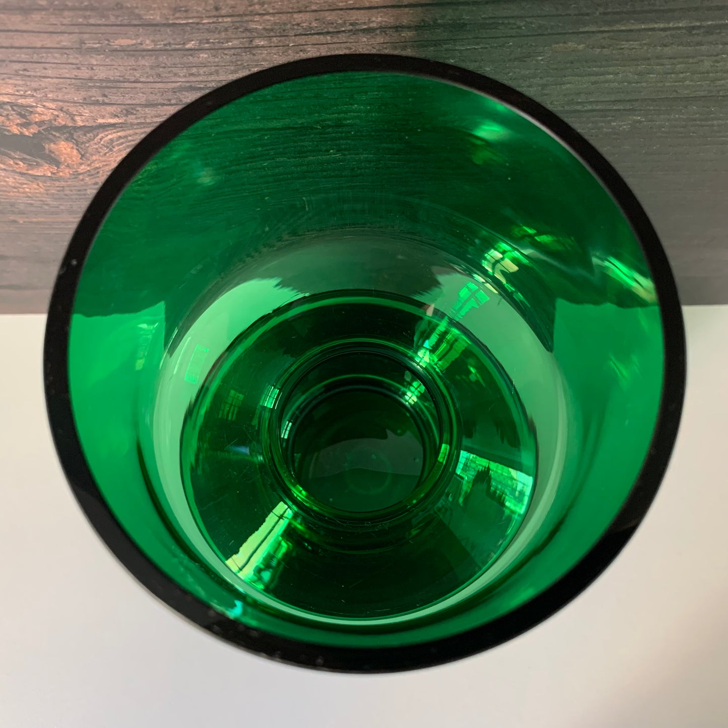 Riihimaki Emerald Green Glass Vase Tamara Aladin 1472 Vintage 1960s 1970s Scandinavian Finnish Retro
