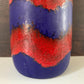 Mid Century Blue German Fat Lava Glaze Ceramic Vase 1960s 1970s