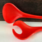 Vintage Danish Rosti Mepal Red Melamine Salad Servers 1970s 1980s