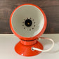 Danish Frandsen Orange Ball Table Lamp 1970s Retro Light Atomic Era