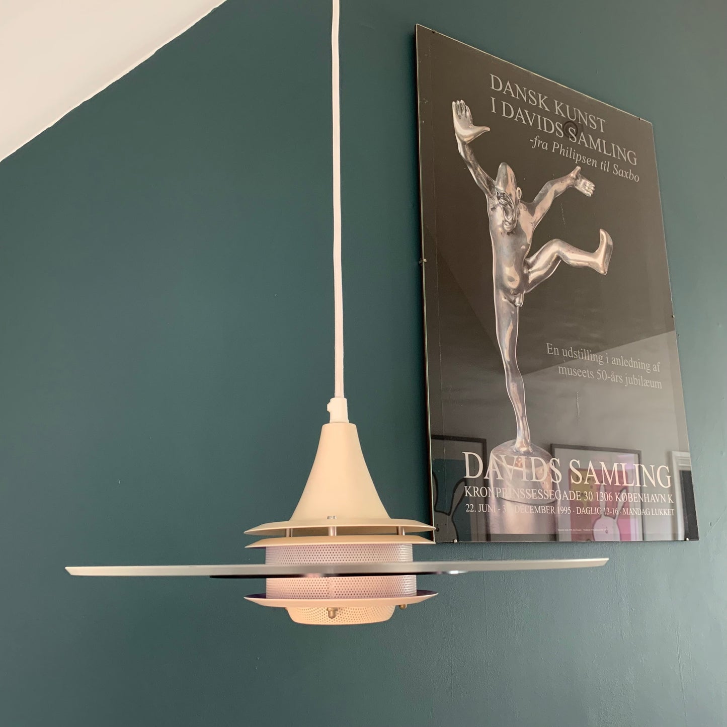 Mid Century Danish Ceiling Pendant Lamp Space Age Retro Scandinavian