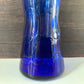 Alsterfors Swedish Blue Glass Vase 1960s 1970s Vintage Retro Scandinavian