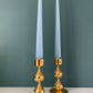 Asmussen 2 Drop Danish Gold Plated Candle Stick Holder 1970s Hamlet