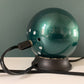 Swedish Metallic Green Ball Table Lamp 1970s Retro Light Atomic Era Frandsen