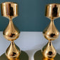 Asmussen 2 Drop Danish Gold Plated Candle Stick Holder 1970s Hamlet