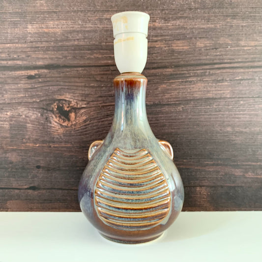 Soholm Pottery Purple Amber Danish Table Lamp Vintage 1960s Retro Scandinavian Light 1027