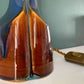Soholm Pottery Blue Amber Danish Table Lamp Vintage 1960s Retro 940