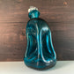 Vintage Holmegaard Danish Kluk ‘Drunken King’ Blue Glass Decanter Glug Bottle Carafe Gifts