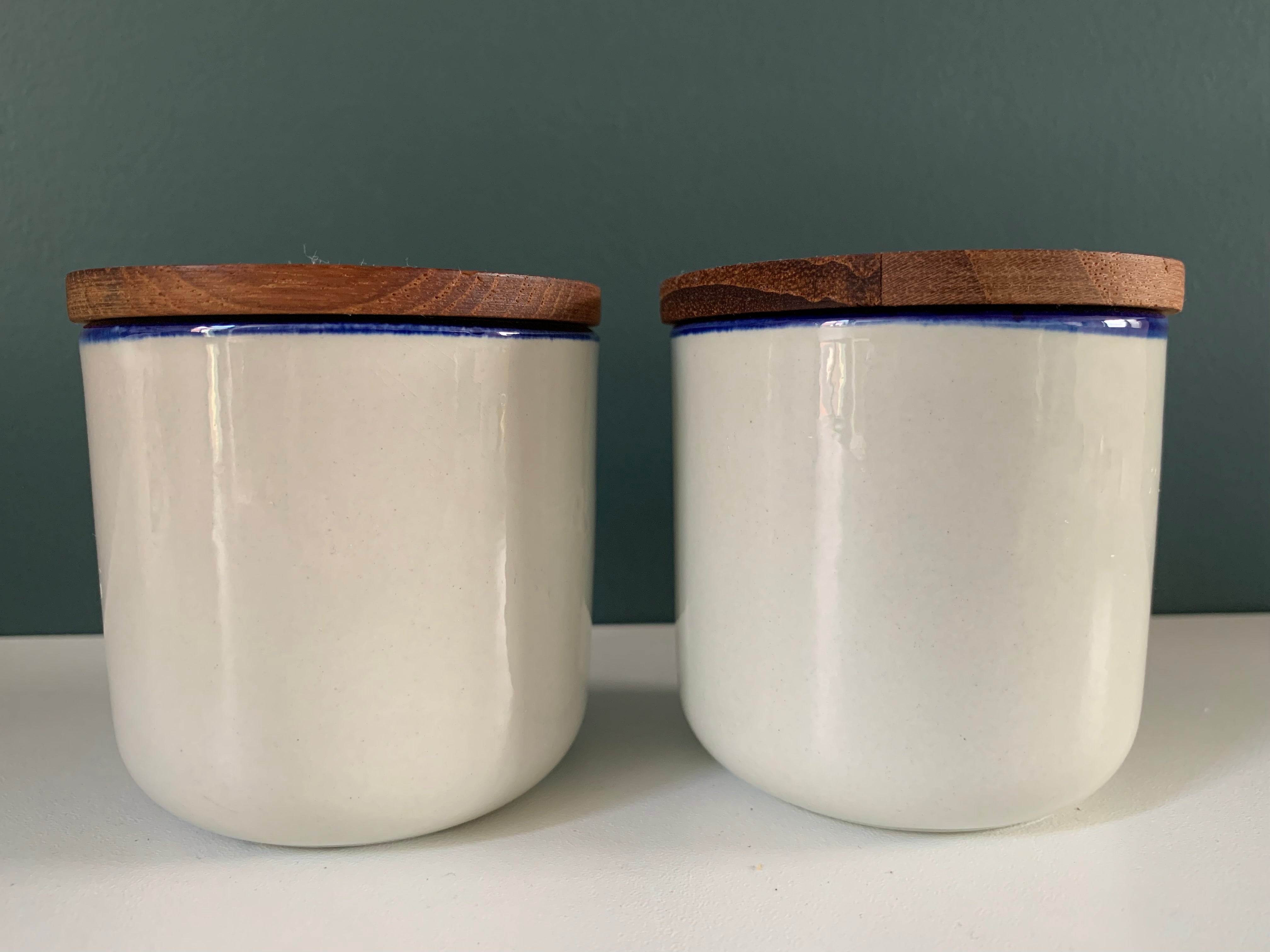 Vintage Knabstrup Pernille Danish Teak Lidded Ceramic Spice Jar