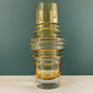 Vintage Riihimaki Finnish Amber Yellow Sputnik Glass Vase 1970s Space Age