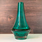Riihimaki Turquoise Glass Vase Finnish 1379 1960s 1970s Rocket Atomic