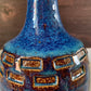 Soholm Danish Blue Amber Table Lamp Vintage 1960s Retro Scandi
