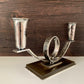 Art Deco Cohr Danish Silver Bronze Modernist Candle Holder Candleabra 1920s 1930s