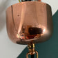 Mid Century Danish Solid Hammered Copper Cone Pendant Lamp Ceiling Light Scandinavian Industrial