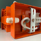 Vintage Danish Finnerup Orange Spot Light Ceiling Wall Lamp Industrial Design
