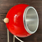 Vintage Red Danish Ball Table Desk Lamp Enamel 1970s Space Age Atomic Era