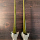 Georg Jensen Bloom Steel Candle Holders (Pair) Danish Design
