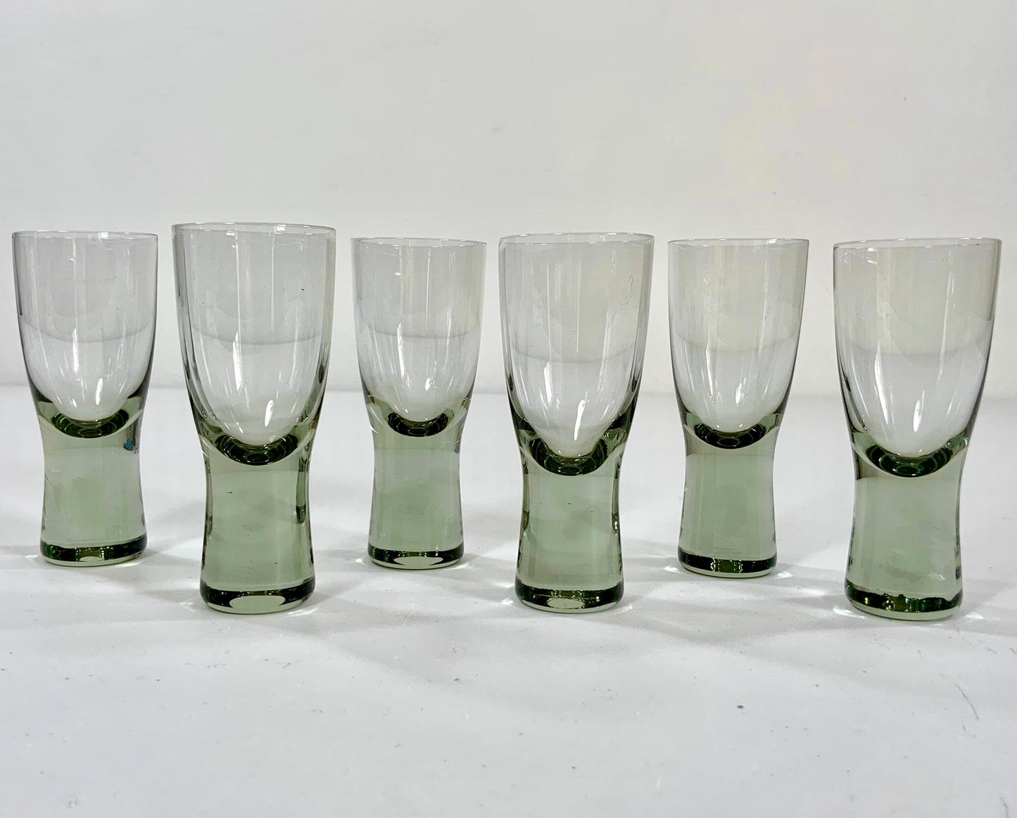 Vintage Holmegaard Canada Smoked Akvavit Shot Glasses Danish Modern Design Mens Presents