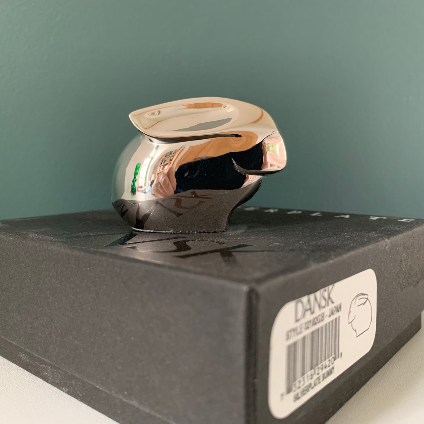 Boxed Dansk Designs Silver Bunny Rabbit Paperweight Danish Swedish Gifts Office Work Job Presents