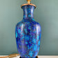 Large Turquoise Mid Century Chinese Cloisonne Copper Table Lamp