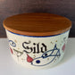 Vintage Knabstrup Danish Teak Lidded Ceramic Herring Dish Scandinavian Pottery