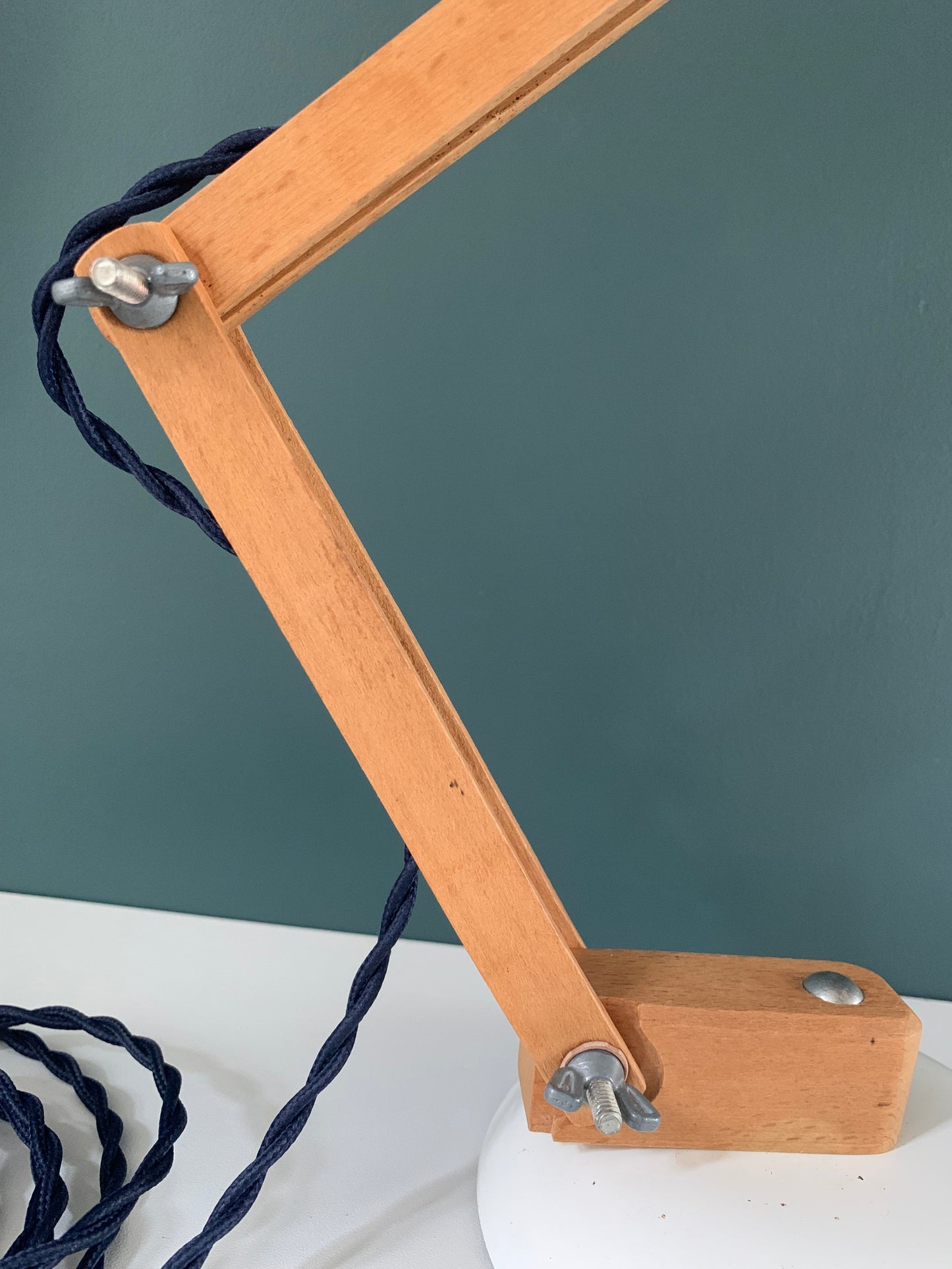 British 1970s White Maclamp Desk Lamp Retro Conran Design