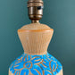 Bitossi Rimini Blue Pottery Table Lamp Ceramic 1960s 1970s Turquoise