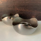 Georg Jensen Bloom Steel Tealight Candle Holders (Pair) Danish Design