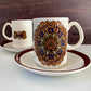 Vintage British Price Kensington Ceramic Espresso Cups & Saucers English 1960s 1970s Gifts Presents