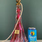 Large Val St Lambert Pink Crystal Glass Table Lamp 1930s 1940s