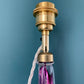 Large Val St Lambert Purple Crystal Glass Table Lamp 1960s 1970s