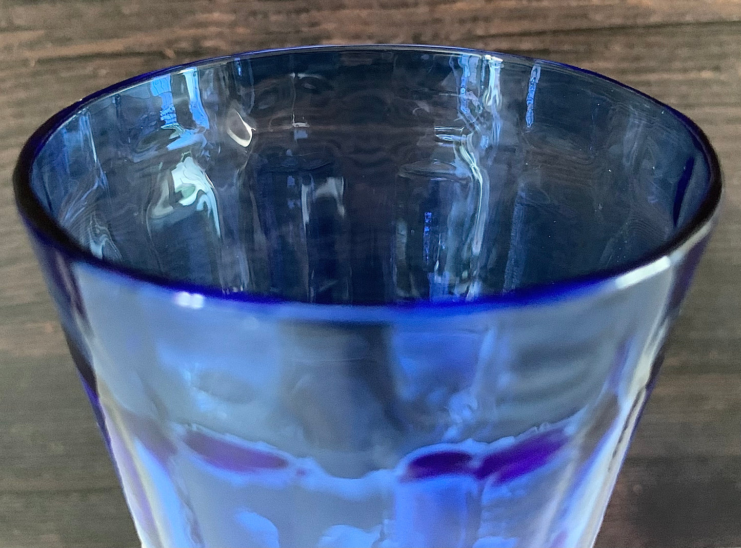 Alsterfors Swedish Blue Glass Vase 1960s 1970s Vintage Retro Scandinavian