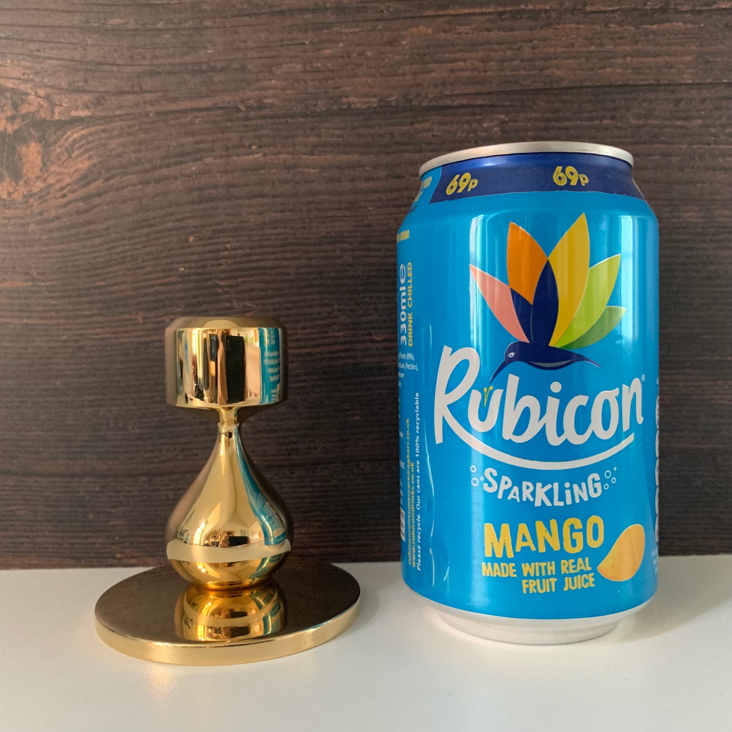 Asmussen 1 Drop Danish Gold Plated Candle Stick Holder 1970s Hamlet