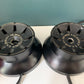 PAIR Danish Frandsen Ball Table Lamps 2X Red Enamel 1970s Vintage Retro Light Atomic Era