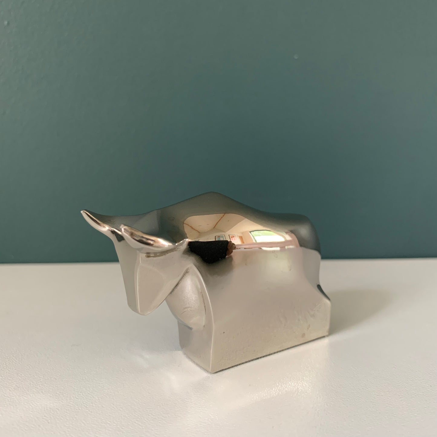 Dansk Designs Boxed Silver Plated Bull Paperweight Danish Swedish Vintage Office Work Gifts Presents