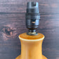 Vintage Staffordshire Mustard Yellow Ceramic Table Lamp British English 1960s