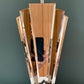 Vintage Art Deco Style Mirror Glass Table Lamp 1980s