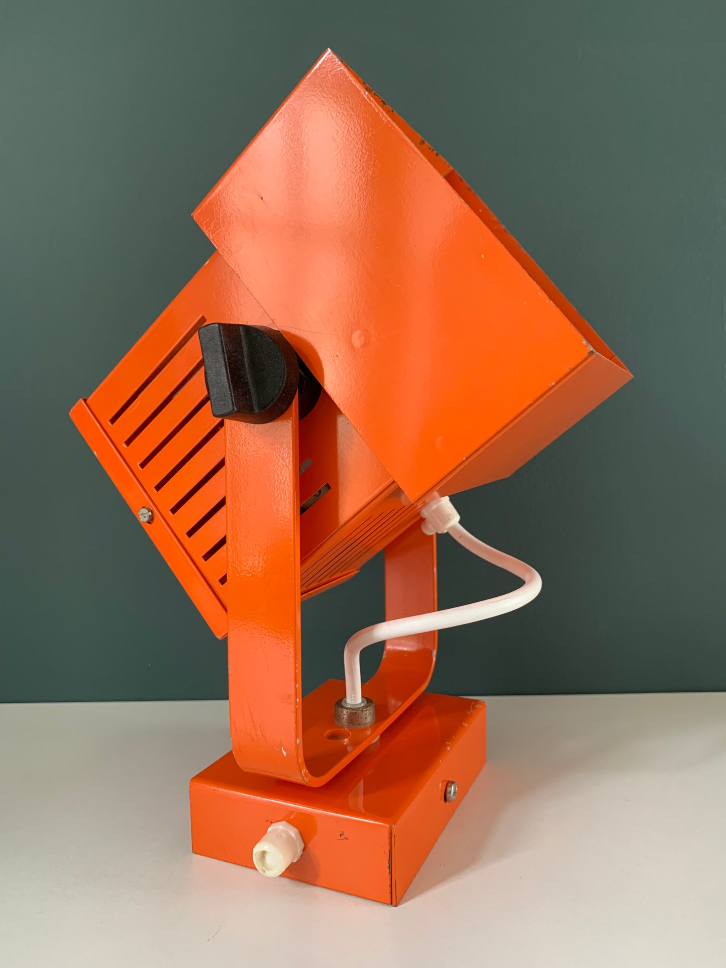 Vintage Danish Finnerup Orange Spot Light Ceiling Wall Lamp Industrial Design
