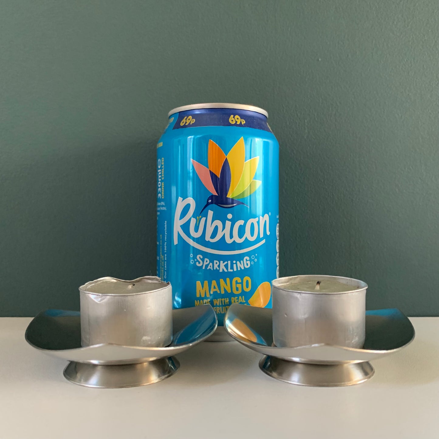 Vintage Stelton Danish Steel Triangle Tealight Candle Holders Votive Modernist 1970s