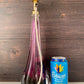 Large Val St Lambert Purple Crystal Glass Table Lamp 1960s 1970s