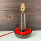 Vintage Danish Soholm Pottery Red Ceramic Table Lamp 1072 1960s 1970s