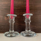 Holmegaard Adonis Vintage Danish Clear Glass Candle Holder