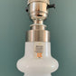 Vintage Holmegaard Royal Copenhagen Carine Danish White Glass Table Lamp