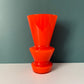 Lindshammar Swedish Orange Hooped Glass Vase 1960s 1970s Vintage Retro Scandinavian