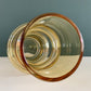Vintage Riihimaki Finnish Amber Yellow Sputnik Glass Vase 1970s Space Age